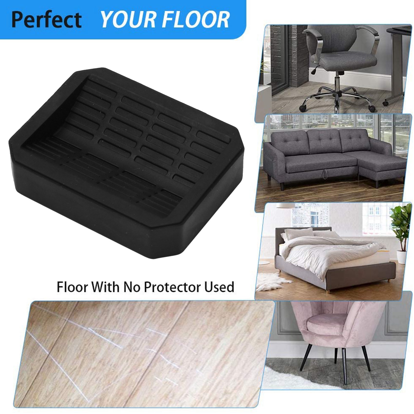 4Pcs Furniture Wheel Caster Cups/Floor Protectors, Non-Slip Caster Cups Is For Furniture Small Wheels/Furniture Leg