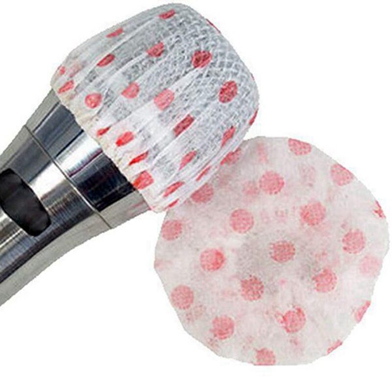 300 Pcs Disposable Microphone Cover, Non Woven Fabric Handheld Mic Windsn for Karaoke, Any Shared Environment