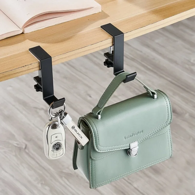 1/2pc Adjustable Desk Edge Hook Gaming Headset Desk Hanger Backpack Storage Hanging Hook Holder Punch-free Home Office Organizer