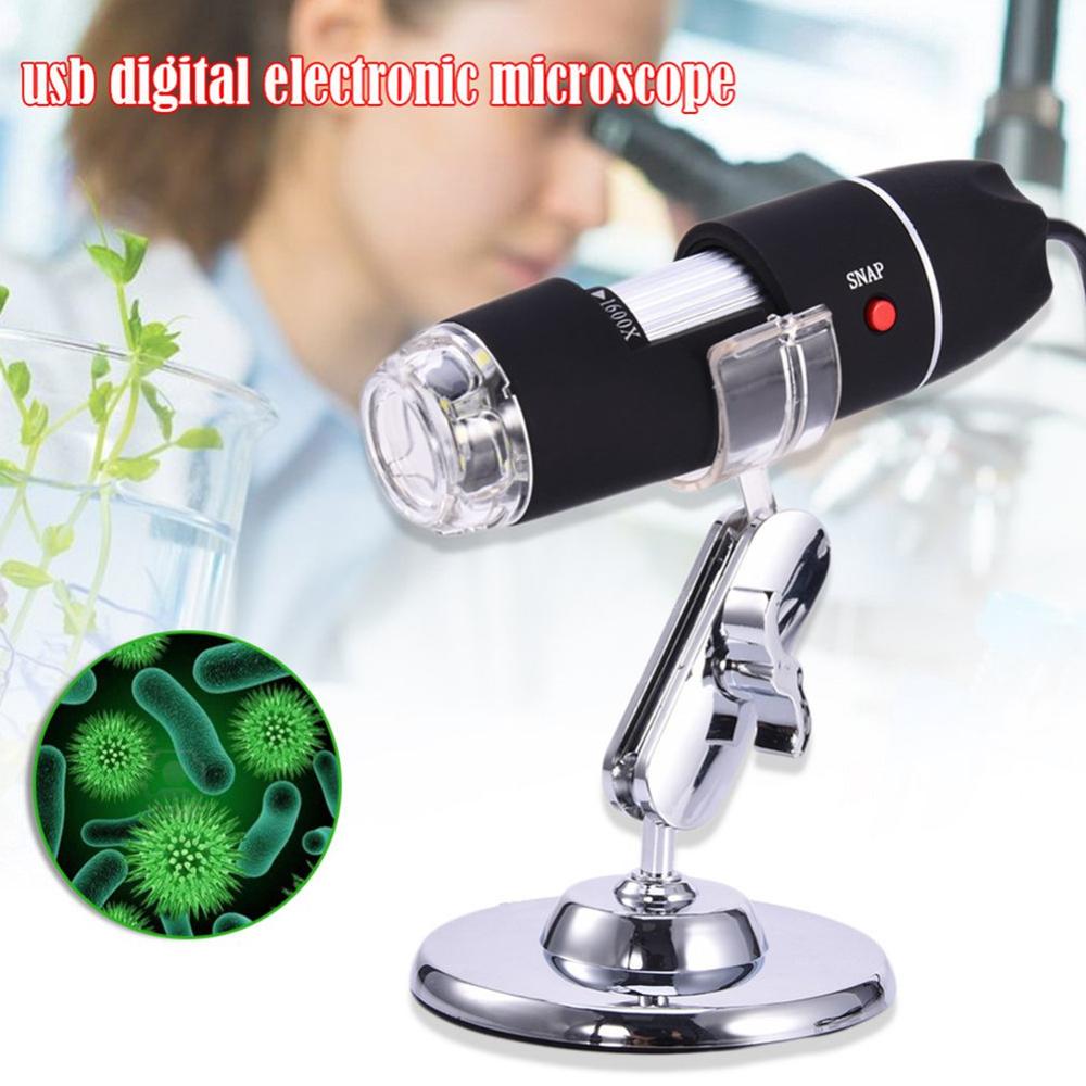 Portable LED Digital Microscope USB Endoscope Camera Microscopio Magnifier Electronic Microscope With Stand Face Skin Care Tool