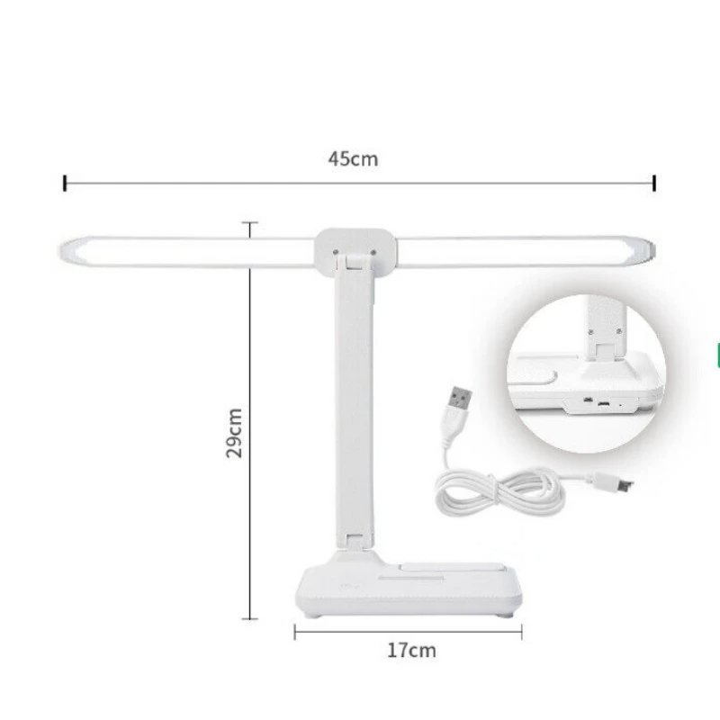 Lampada da tavolo a LED con ricarica USB Lampada da scrivania dimmerabile a 3 livelli Lampada da notte multifunzione per luce da lettura per camera da letto Luce notturna touch