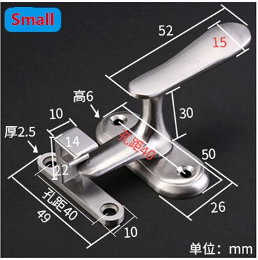 Door Latch Door Bolt Window Gate Latch Security Sliding Door Lock Pull Ring Spring Bounce Door Bolt Aluminum Latch Lock: Small