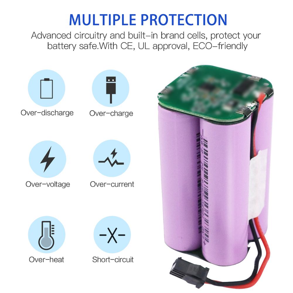 Sparkole 14.4V 2600mAh Li-ion Battery For Conga Excellence 990 1090 Ecovacs Deebot N79 N79S DN622 Eufy RoboVac 11 11S 12 35C