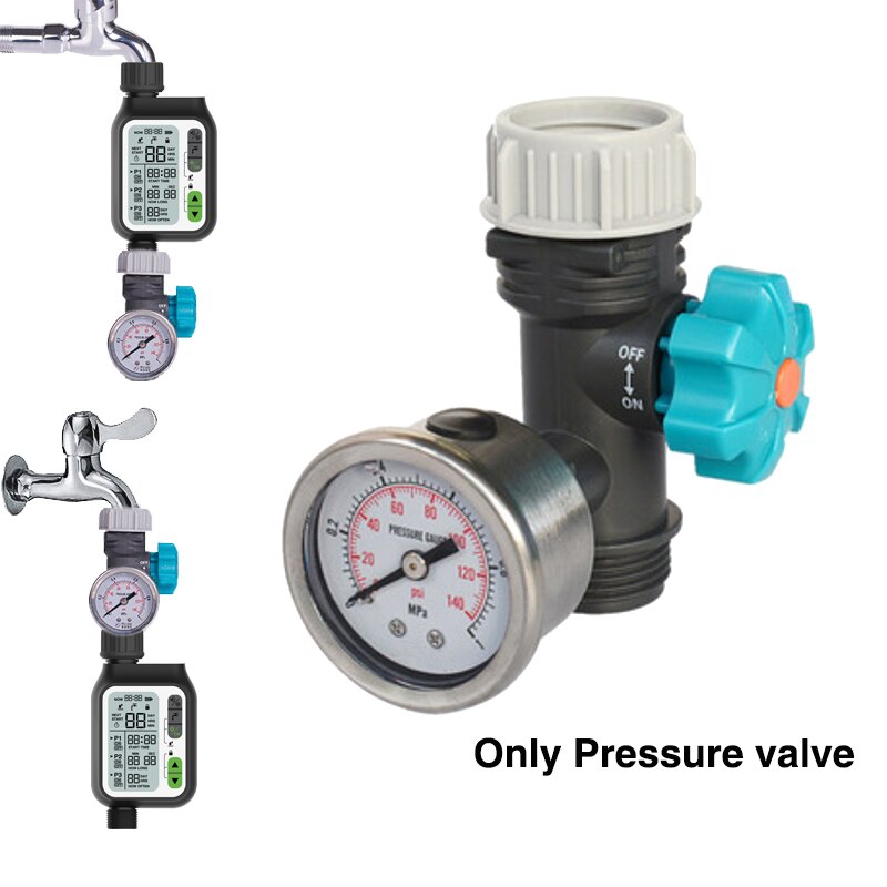 Waterproof Irrigation Timer Rain Sensor Smart Irrigation Controller System Garden Watering Timer: Pressure valve