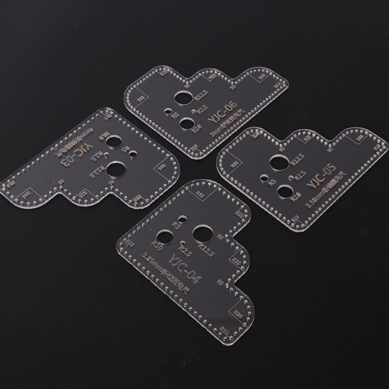 Leder Handwerk Plexiglas Acryl Schneiden Schablone Schablone Für DIY Scrapbooking Präge Dekorative Ecke NäHenne Werkzeug