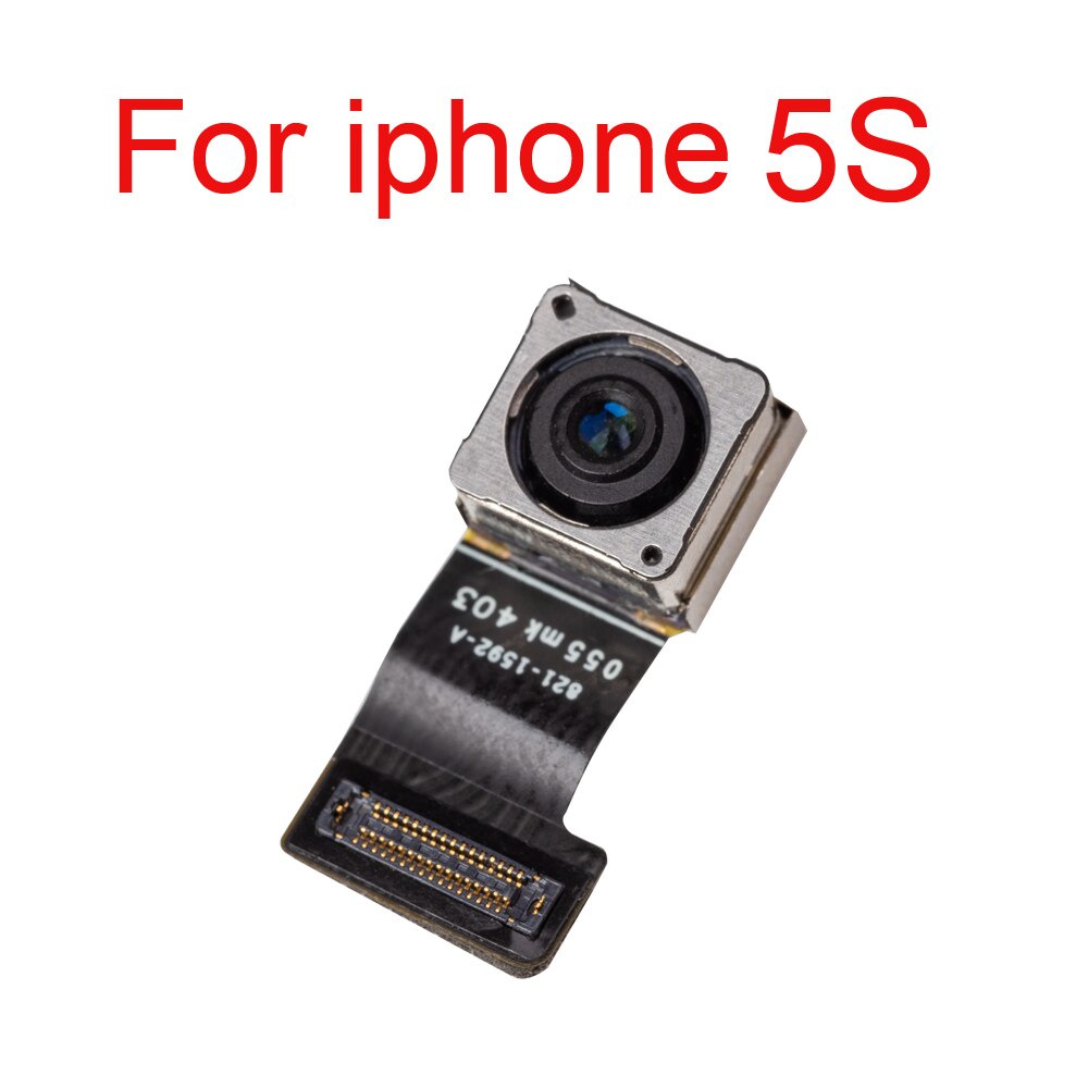 1 pces voltar câmera traseira com flash módulo sensor cabo flexível para iphone 5 5S 5c se 6s 7 8 plus câmera traseira com testado bem: For iphone 5S