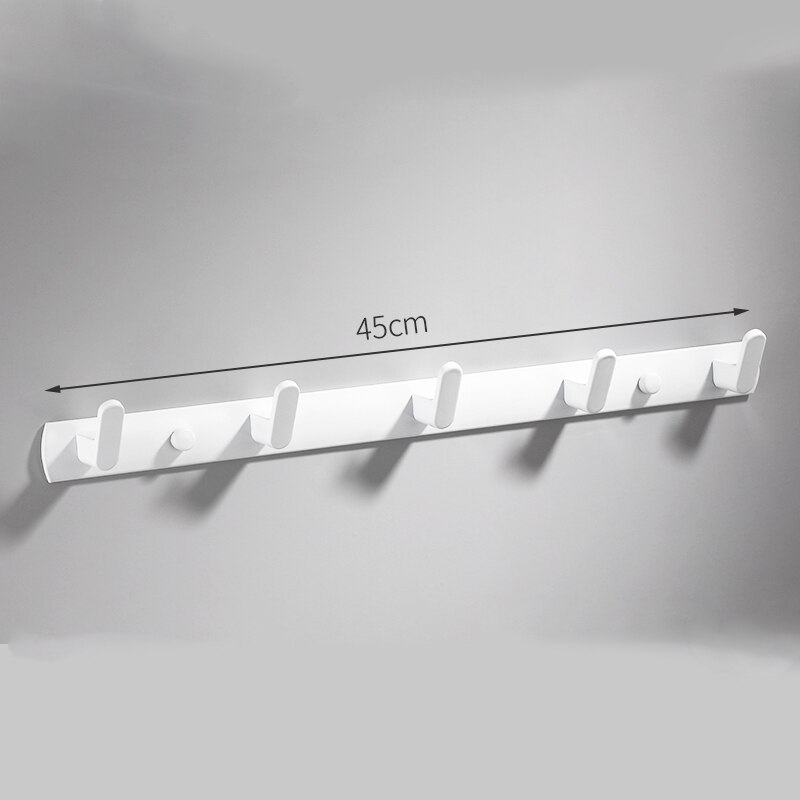 Witte Ruimte Aluminium Badkamer Planken Enkele Tier Rack Shampoo Plank Keuken Plank Badkamer Rack: white 5 hook