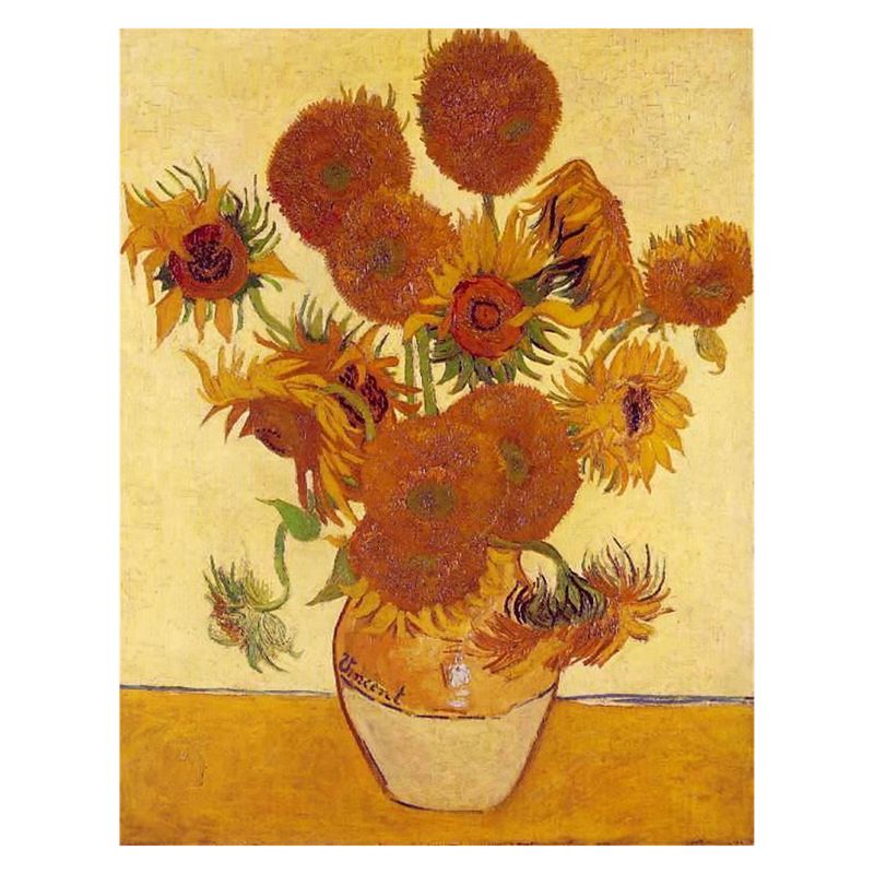 Paint For Adults and Kids DIY Oil Painting Kits Pre-Printed Canvas Sunflower