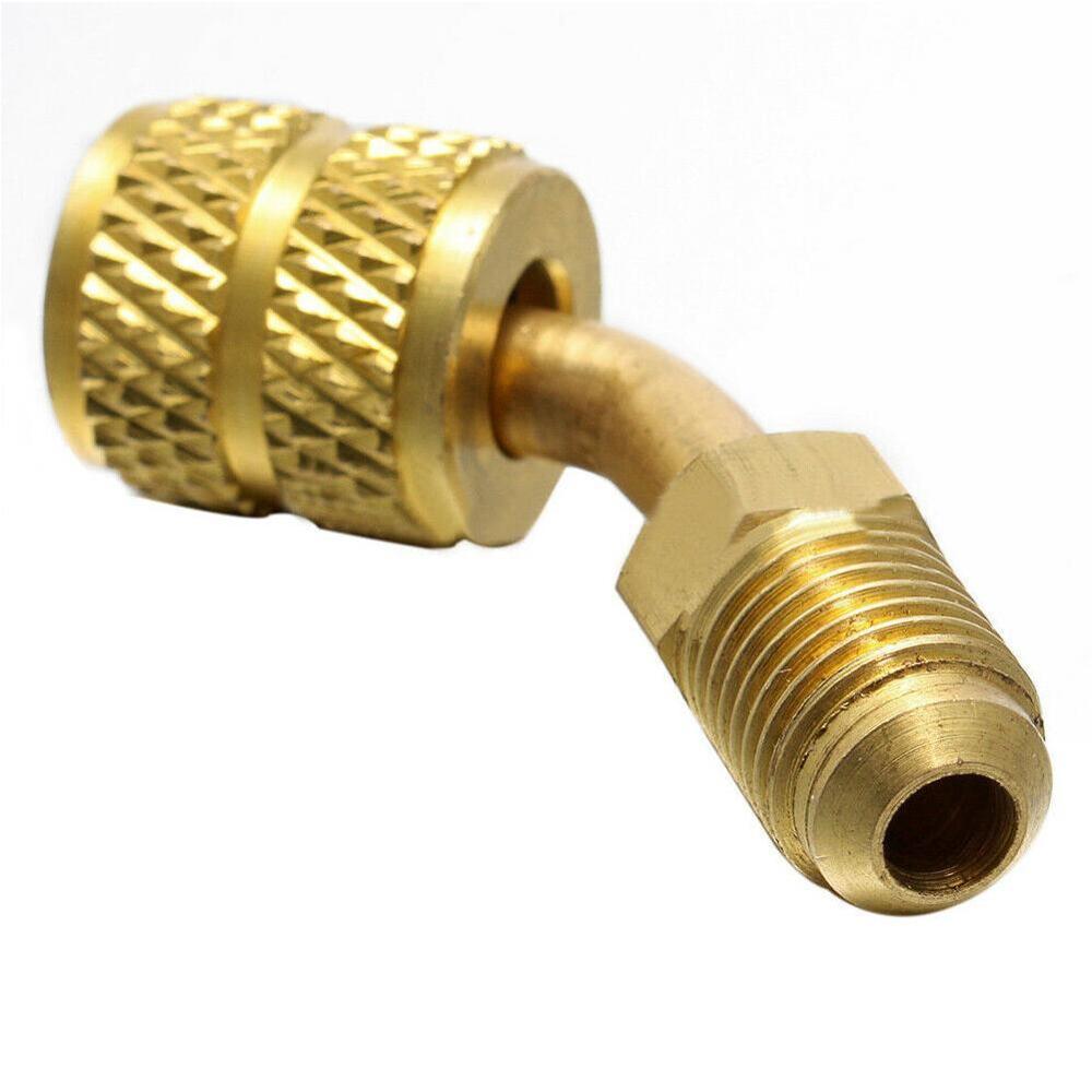 Para aire acondicionado automático R410A R22 R32 cabezal móvil rosca aire acondicionado refrigerador W 5/16 M adaptador 1/4 SAE x L5Q0: Default Title