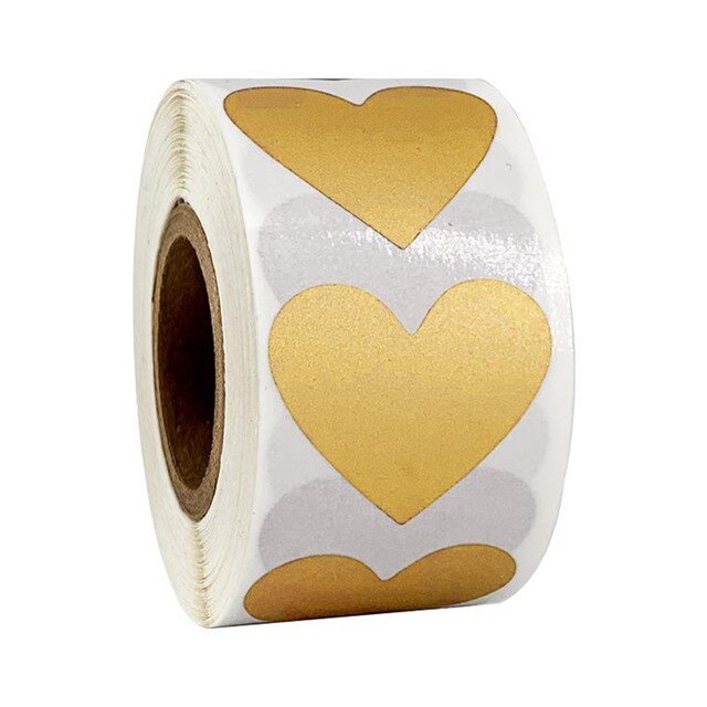 Étiquettes à gratter en forme de cœur, 300 pièces, pour la création de cartes de vœux et d'invitation, billets à gratter et jeux: Or