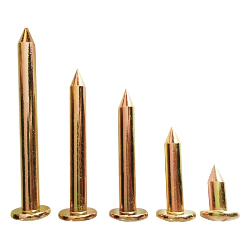 10pcs/set 3/5/7/8/10cm Surveying Steel Nails Survey Marker Cross Measuring Nails Boundary Mark Survey Stakes G8TB