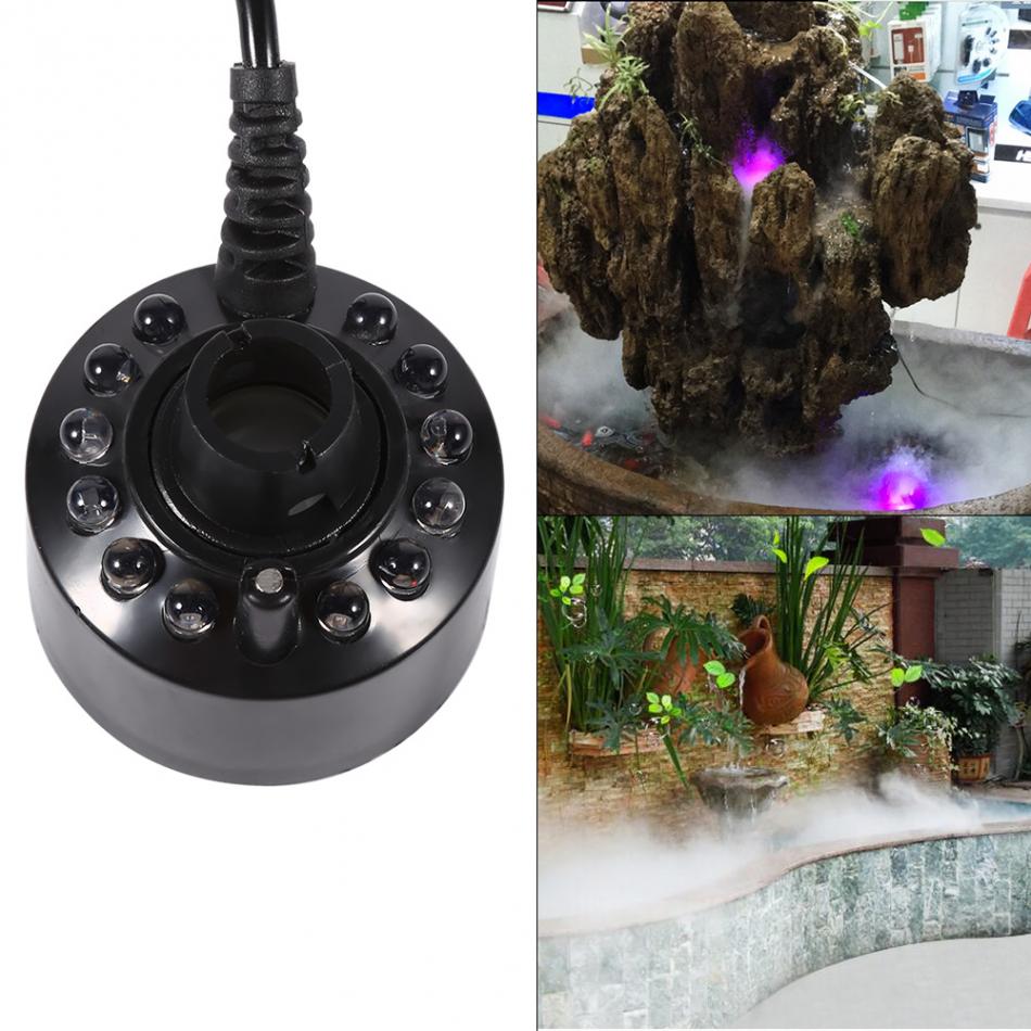 24V Kleur Veranderende Luchtbevochtiger Ultrasone Mist Maker Water Vijver Verstuiver Luchtbevochtigers 12 LED