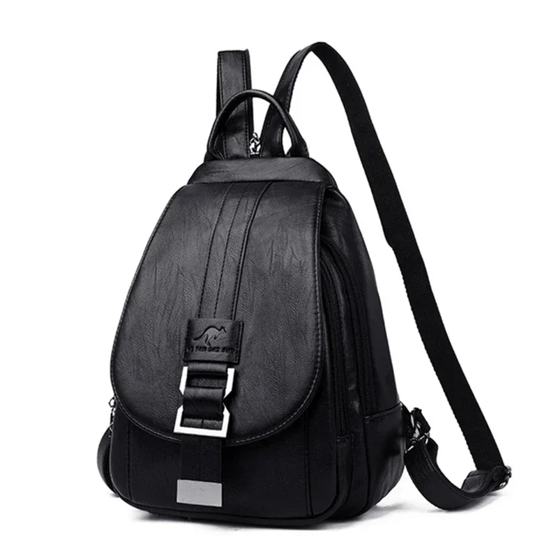 Multifunctionele dames leren rugzakken Vintage rugzak voor tienermeisjes Schoolborsttas Reisrugzak Dames Sac Back Pack: Blauw