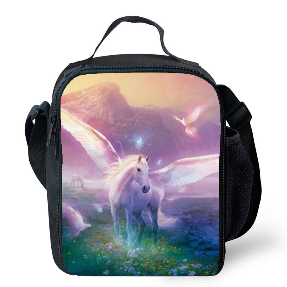 Hello Unicorn Lunch Bag Oxford Food Preservation Organizer Picnic Lunch Bags Fresh Fruit Insulation Pouch Cooler for Kids girls: 13