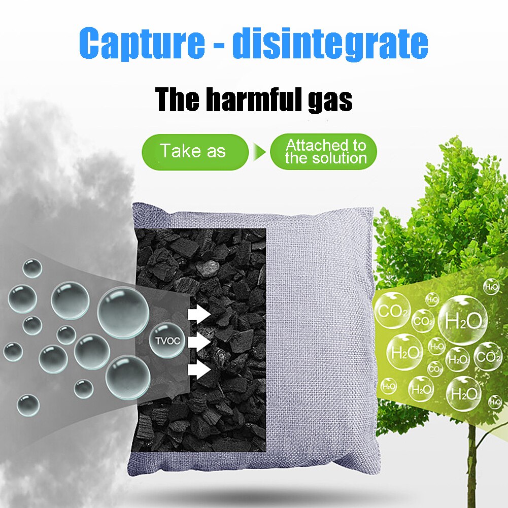 Air Purifying Bags Nature Fresh Charcoal Bamboo Air Purifying Bag Mold Odor Purifier Activated Carbon Air Purifying Bag