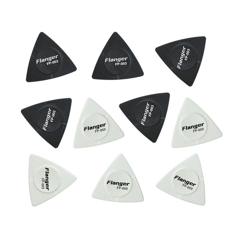 Flanger 1Pcs Plectrums Driehoek Zwart Wit Plectrums Anti-Slip Stijl Abs Materiaal Picks Gitaar Accessoires FP-003