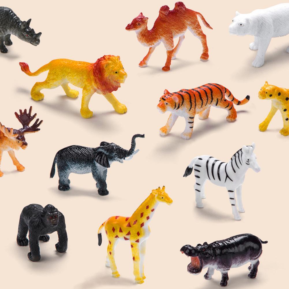 12Stck Ebene Figur SchöNe Aussehen Schweißen Prozess PVC Miniatur Mini Tierfiguren für Sammlung