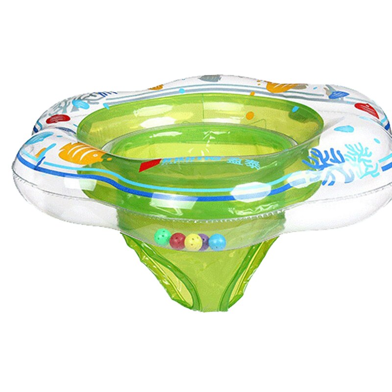 1 Pcs Baby Swimming Ring Inflatable Boat Raft Rings Toy Baby Double Airbags Floating Inflatable Kickboard Three Color: Green