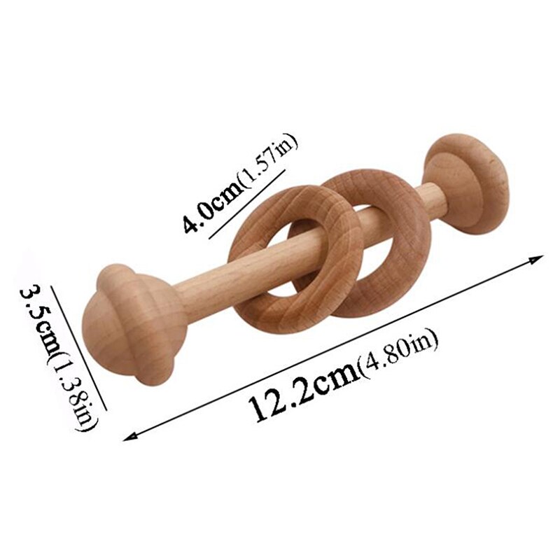 Babyspielzeug, holzrassel, sicheres spielzeug für neugeborene, einfarbig, exquisit Baby-Saturn-bettglocke, unbemalt