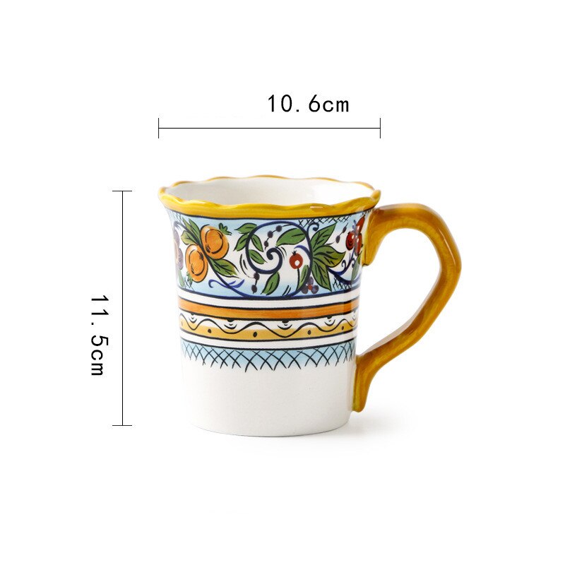 1 szt. Ceramiczny talerz na owoce zastawa deserowa talerzyk deserowy ręcznie malowany zastawa obiadowa ślub wakacje przybory kuchenne piękne: d