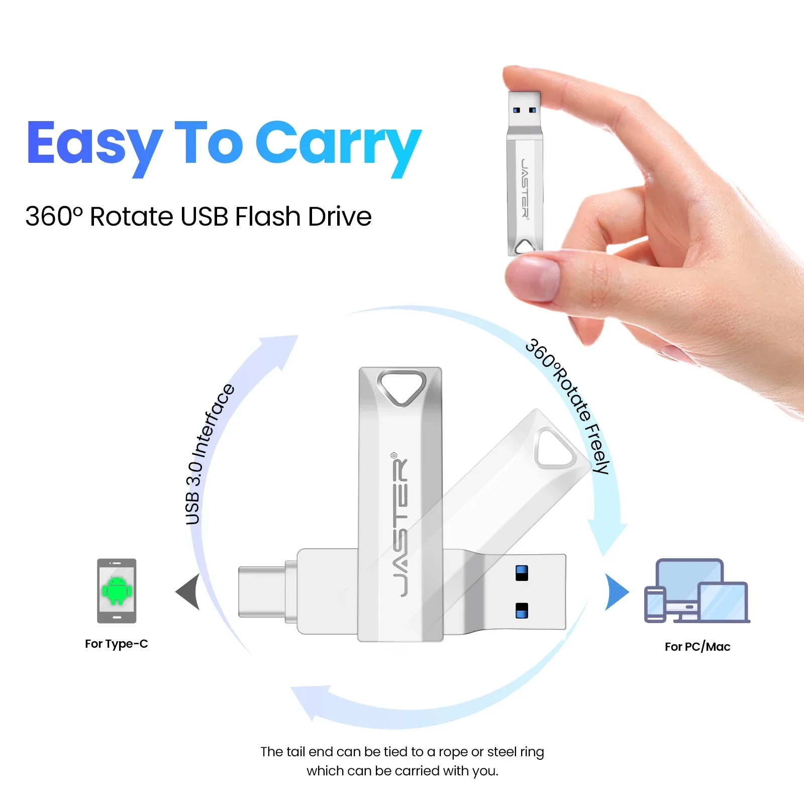 USB-C Flash Pen Drive 256GB TYPE-C USB 3.0 Flash Drive 128GB OTG Metalen Memory Stick 64GB USB3.0 Creatief cadeau Pendrive 32GB 16GB