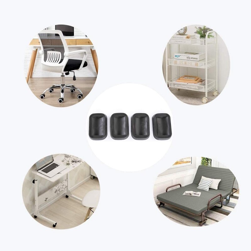 Bed Stopper & Furniture Stopper Caster Cups Fits to All Wheels of Furniture,Sofas,Beds,Chairs Prevents Scratches 6Pcs