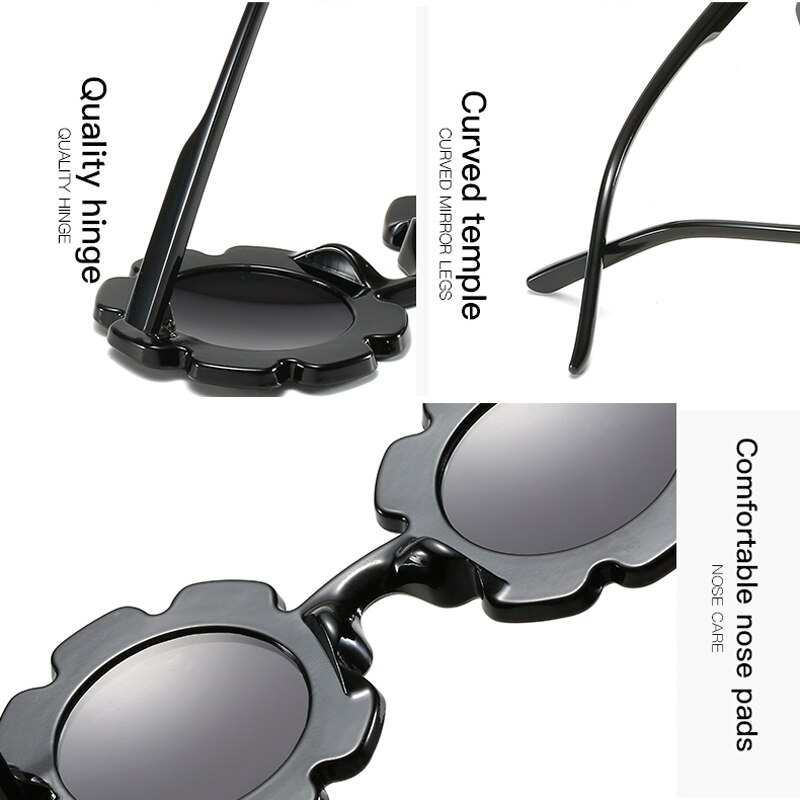 Kinderen ronde bloemen zonnebril jongen meisje bril gradiënt lens zonnebril voor merk kinderen loveliness shades  uv400
