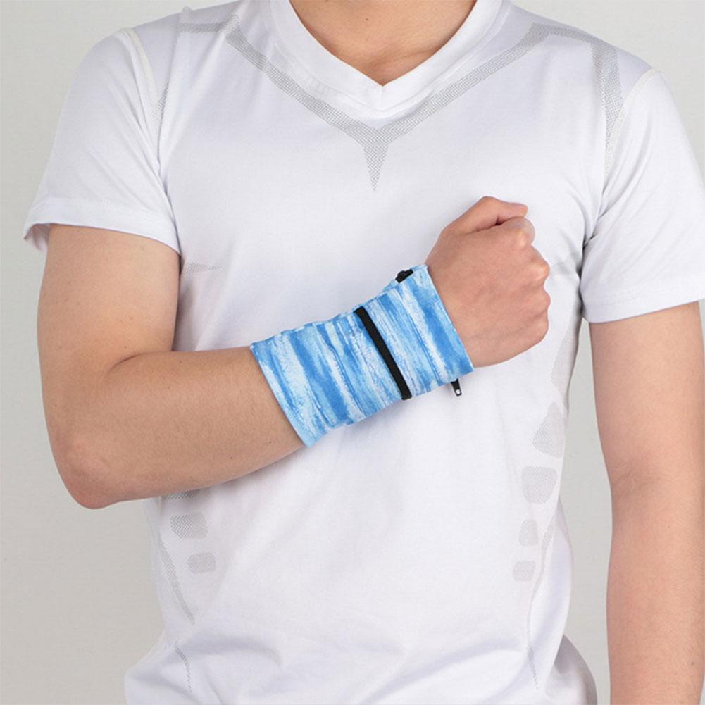 Bolso de brazo para teléfono móvil, accesorio deportivo elástico para la muñeca, para guardar llaves, tarjetas bancarias, para correr al aire libre o ciclismo