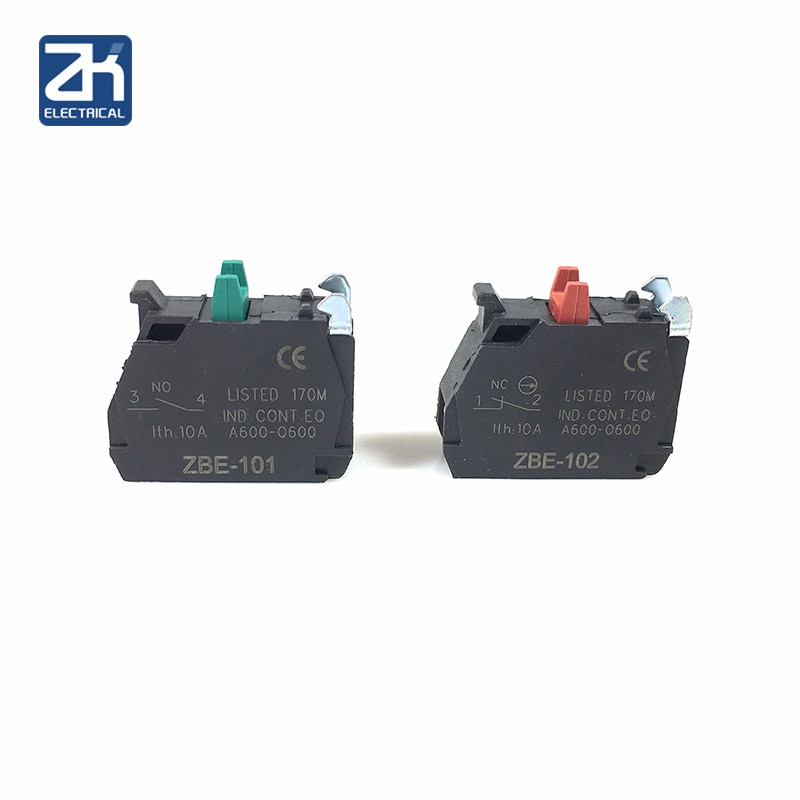 Bloc de Contact de commutateur de bouton Zbe-101 No / Zbe-102 Nc XB4/XB5 1 pièces