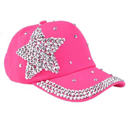 JAYCOSIN 5 Colors Children Kids Baseball Cap Rhinestone Star Shaped Boy Girls Snapback Hat Summer: A