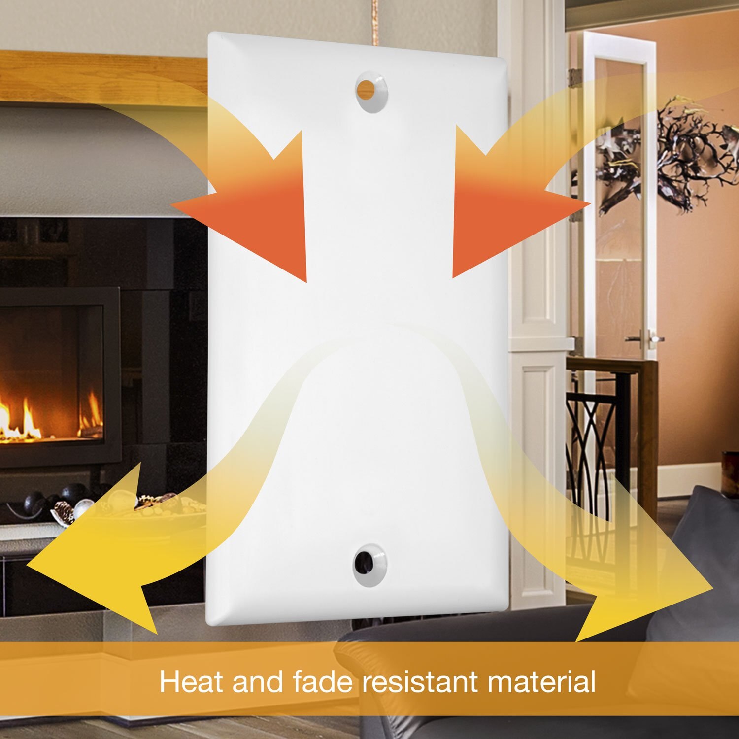 (10 Packs) Empty Panel, Standard Size Without Device Blank Panel White American socket panel with matching screws