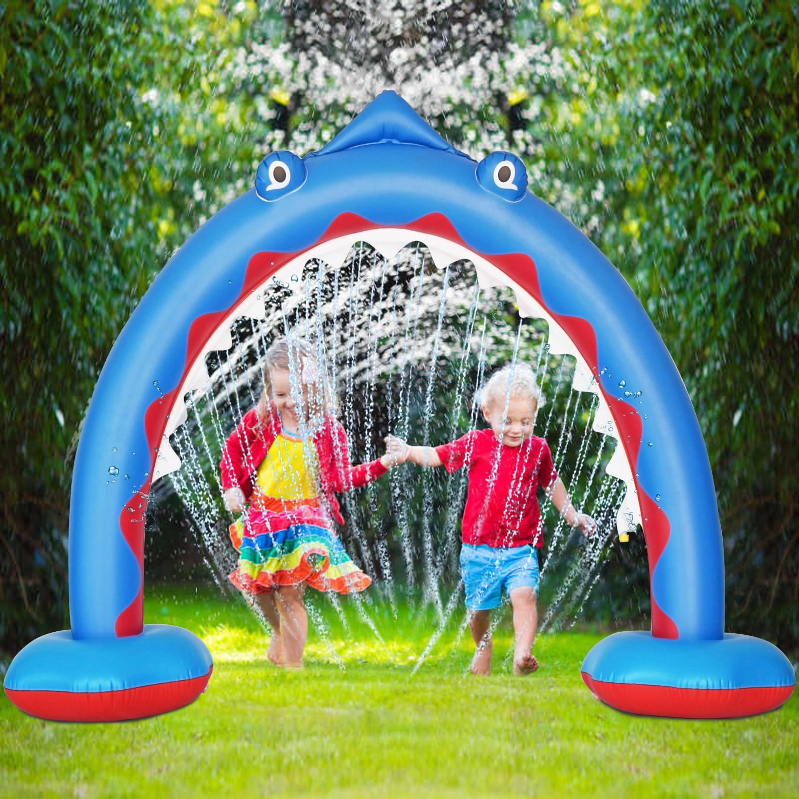 Zomer Strand Opblaasbare Spray Water Opblaasbare Haai Sprinkler Outdoor Water Spel Speelgoed Boog Sprinkler Achtertuin Gazon Kinderen Spelen Speelgoed