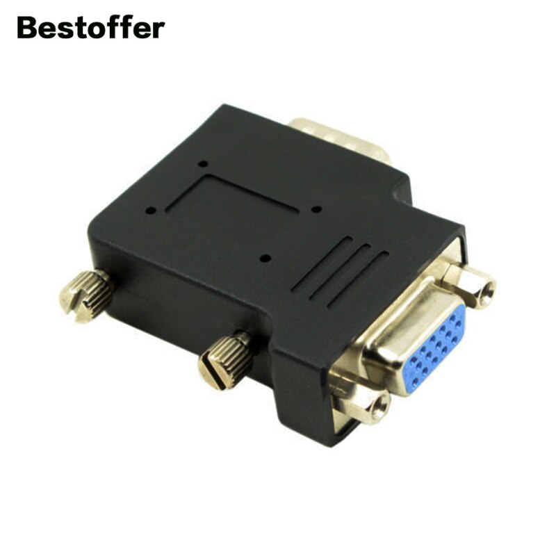 VGA 90° Side Elbow Adapter HDB15Pin Male to Female Right/Left TV Computer Projector Interface