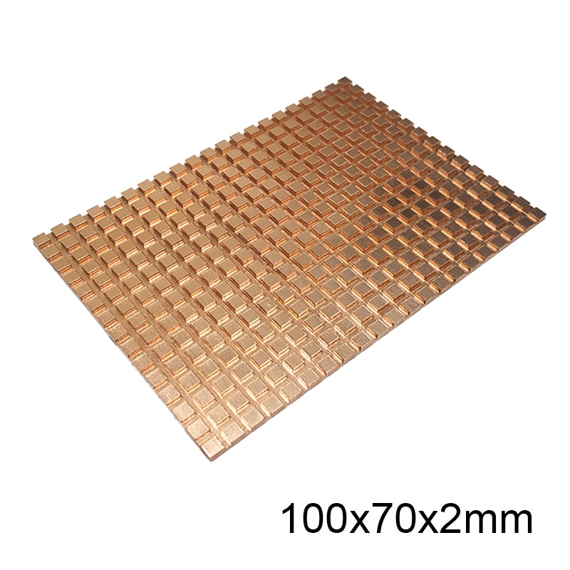 Ultra Thin Pure Copper Laptop Notebook Mechanical Hard Disk SATA3 HDD SSD Cooler Heat Sink Cooling 2.5 Inch 100x70x2/3/4mm: 100x70x2mm