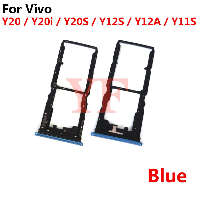 Plateau de carte SIM pour Vivo Y20 Y20i Y20S Y11S Y12S Y12A , support de fente de plateau de carte SIM, adaptateur de prise, pièces de réparation