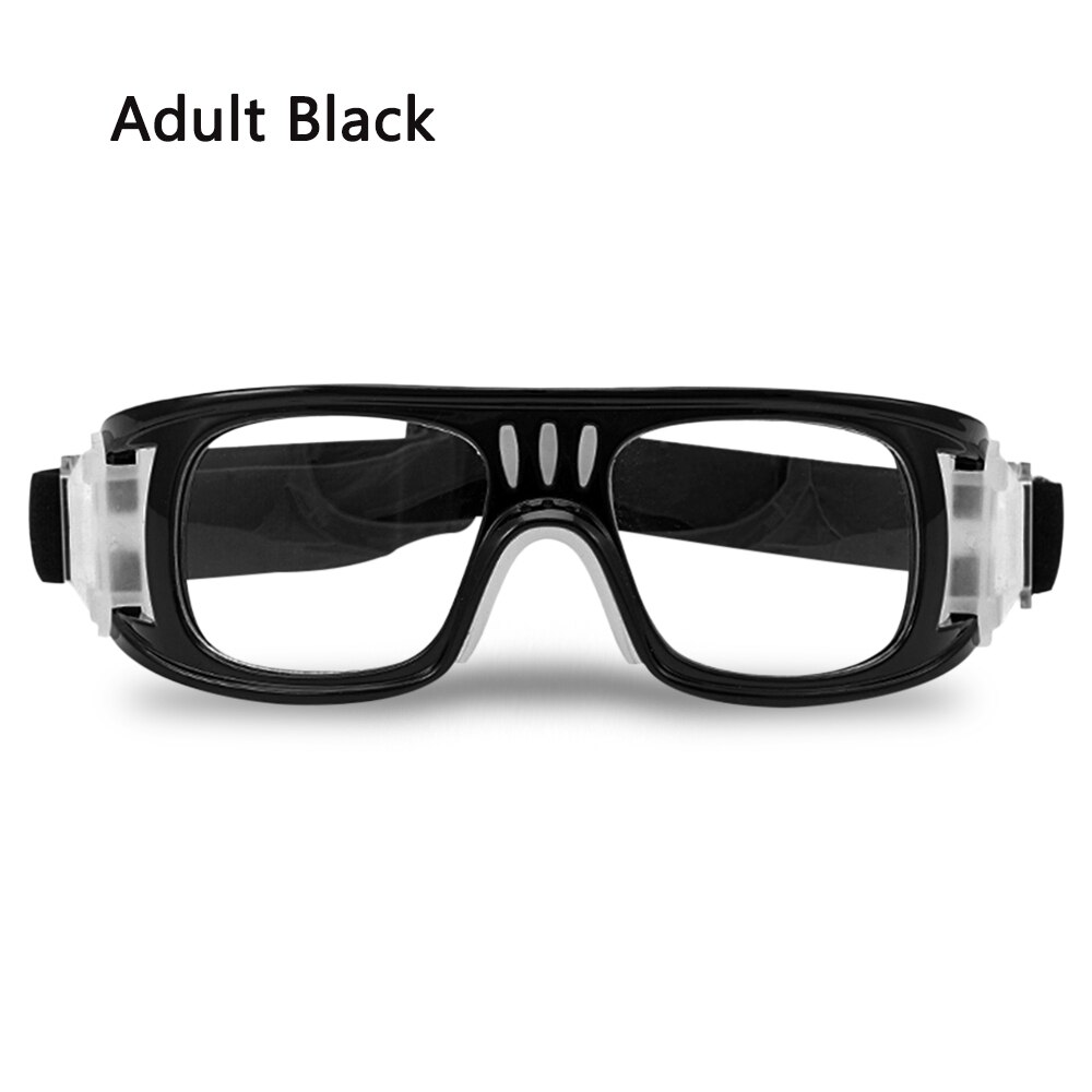 Professionele Kid 'S Basketbal Goggles Beschermende Bril Kinderen Voetbal Eyewear Eye Protector Sport Veiligheidsbril: Adult Black