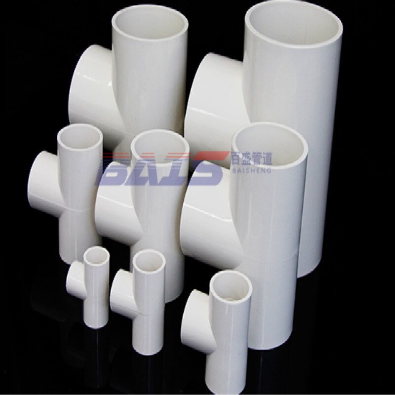 white PVC Pipe Fittings 3 tri clamp 3 water fittings inner diameter 20 25 32 40 50 63 75 MM Three way pipe fitting tee 5PCS/LOT