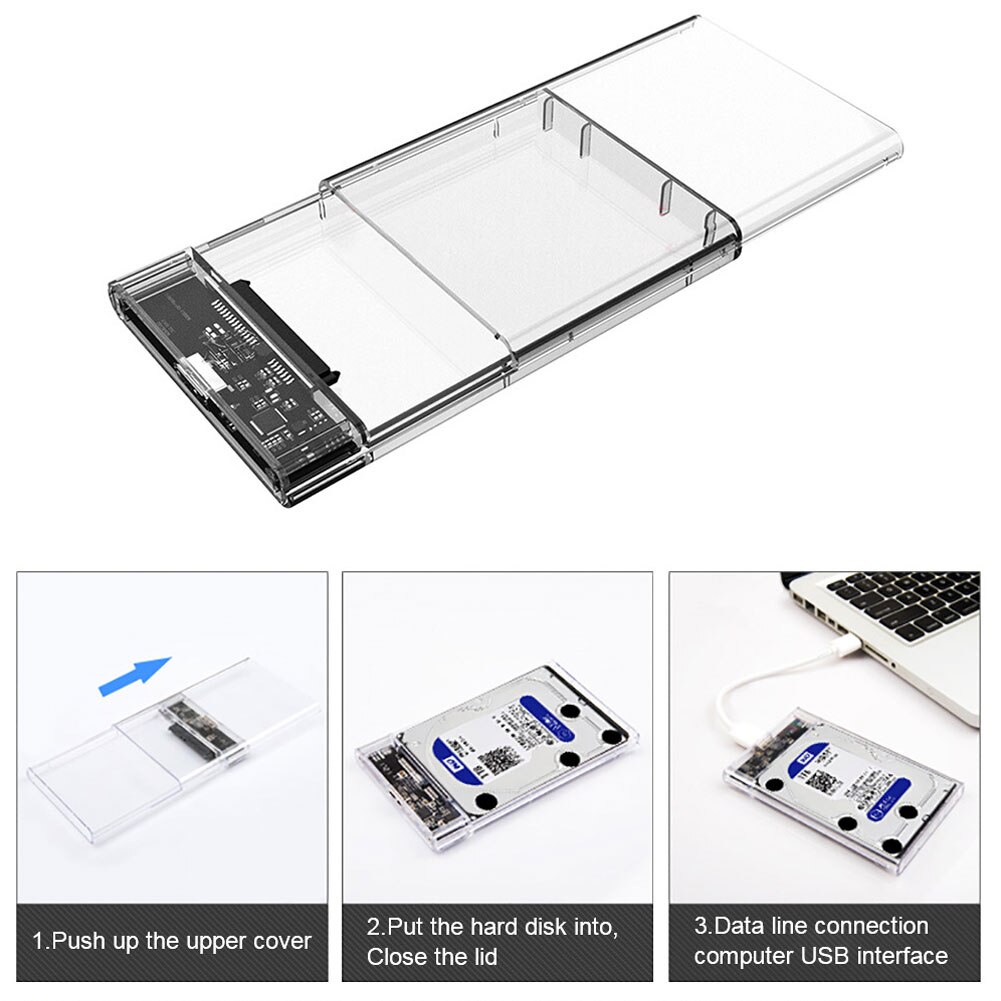 Sata Usb Box High Speed Clear SATA3 to USB3.0 Mobile HDD SSD Ca... – Vicedeal