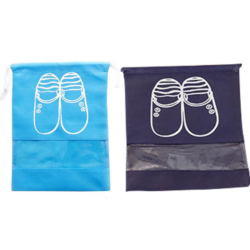 5 pièces accessoires de voyage chaussures sacs de rangement emballage organisateur anti-poussière respirant chaussures Packs sac cordon Simple couverture pochette