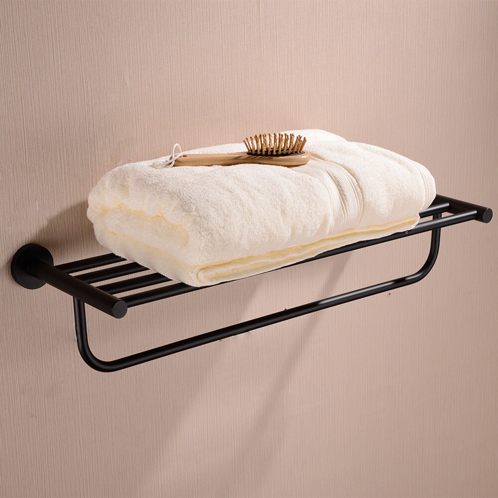 Bathroom Hardware Set Black Robe Hook Towel Rail Bar Rock Bar Shelf Tissue Paper Holder Bathroom Accessories.