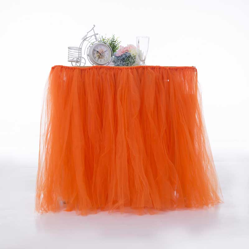 100 x 80cm flerfarvet bordskørt tutu tylstof til bryllupsfest borddekoration tekstil til tilbehør til duge til hjemmet