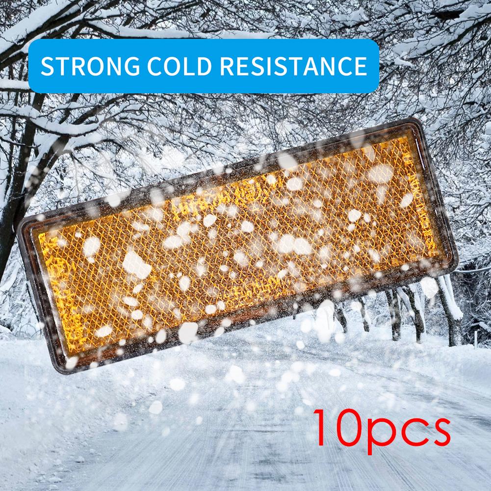 10 Stks/set Amber Oranje Stok Op Lijm Reflectoren IP67 Voor Vrachtwagen MGO3