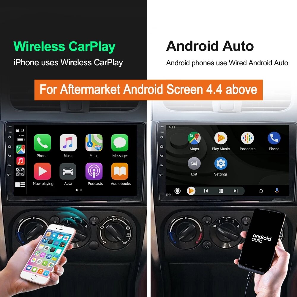 Carlinkit USB CarPlay Dongle/Android Auto para Android reproductor Multimedia Android iPhone Android teléfono inalámbrico Autokit blanco