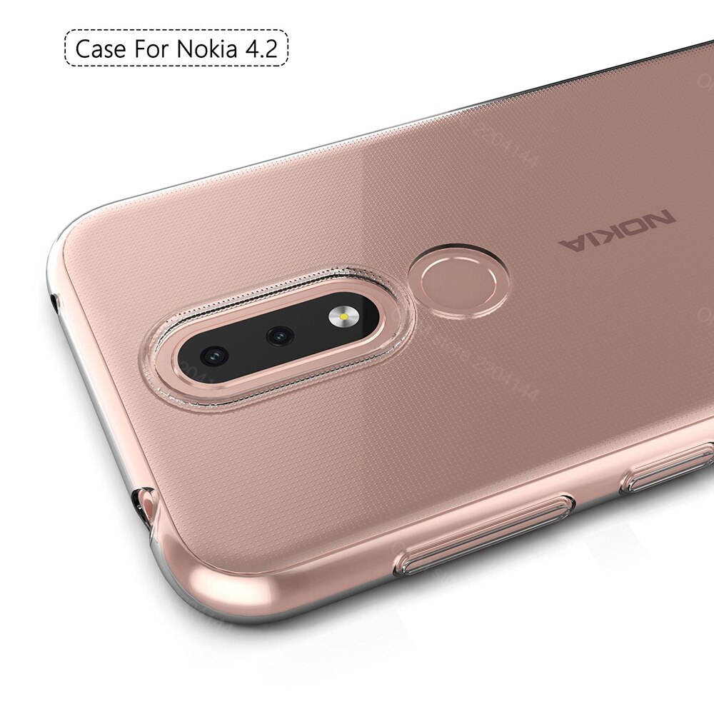 per Il caso di Nokia 4.2 TPU silicone Trasparente Montato Molle Del Respingente per il Caso di Nokia 4.2 Trasparente Della Copertura Posteriore