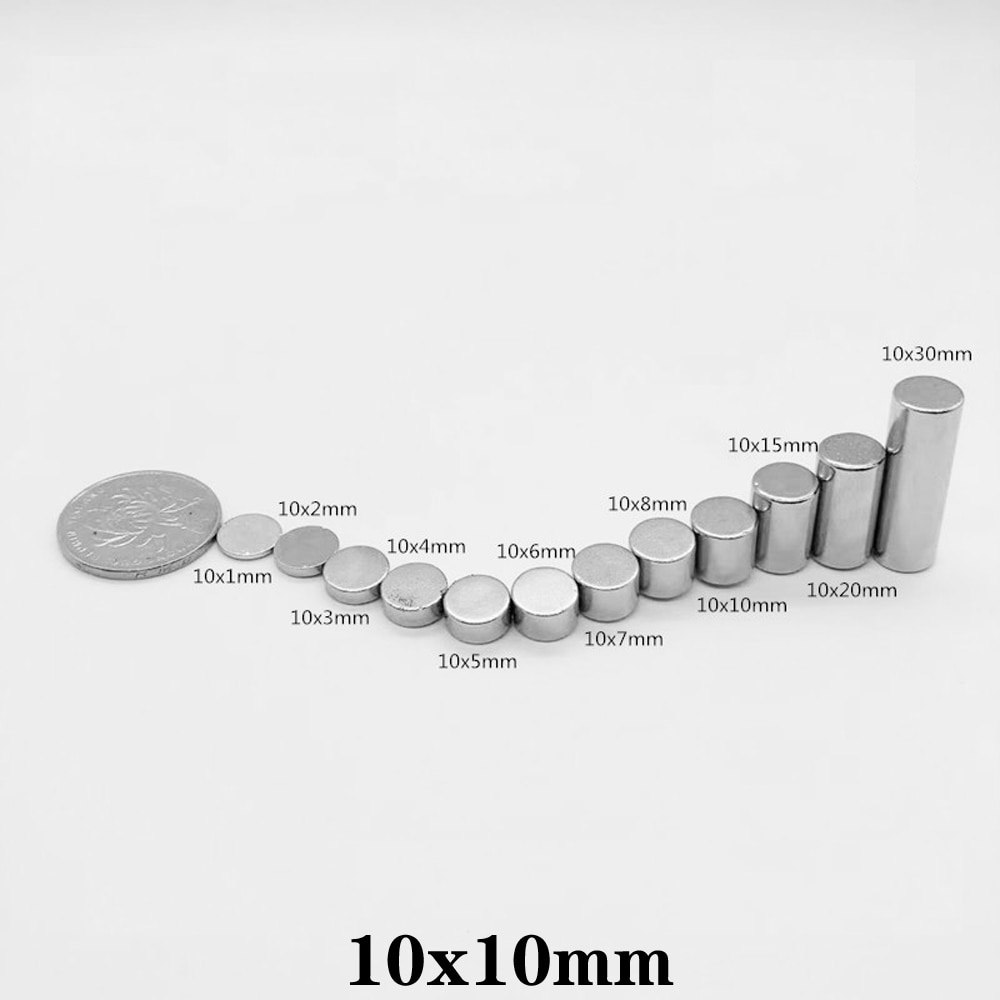 5/10/20/30/50/60 stuks 10 x 10 mm zeldzame aarde magneten dia 10 x 10mm ronde schijfmagneet 10 mm x 10mm permanente neodymium magneet 10*10