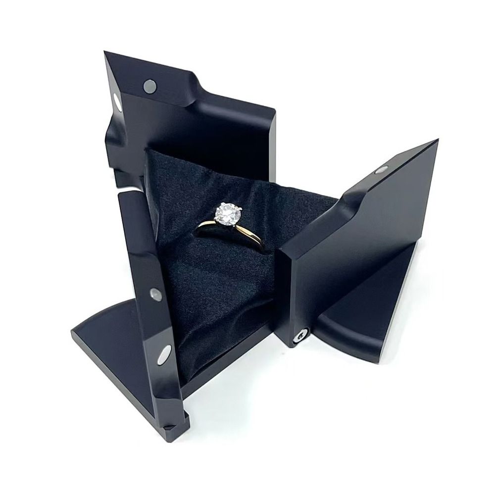 Kinetische Energie Ring Box Roterende Mechanische Vervorming Sieraden Doos Sieraden Opslag Display Houder Kubus Dozen Cool
