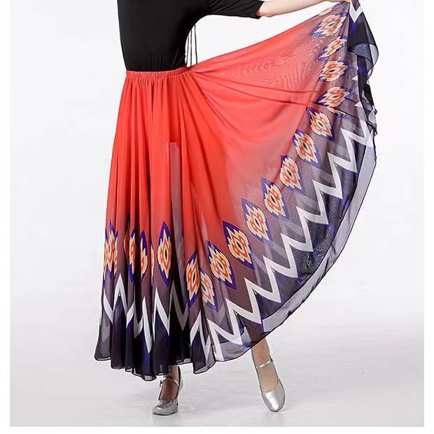 Danza popolare cinese classica flamenco danza esecutore abiti per le donne prestazione sul palco gonne da ballo costumi a 720 gradi