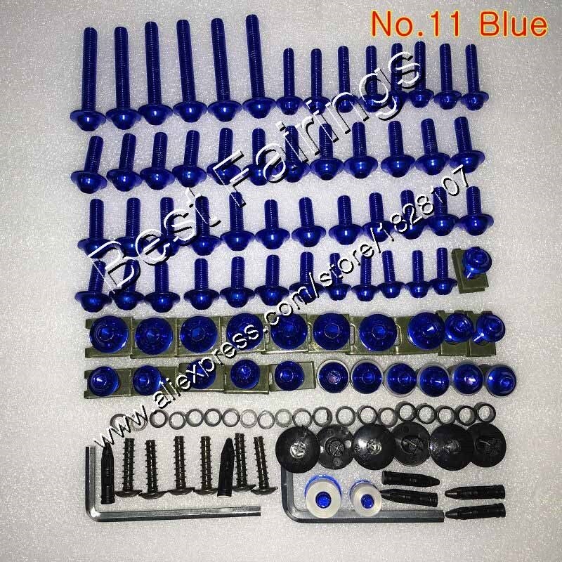Fairing bolts full screw kit For SUZUKI GSXR600 GSXR750 06 07 GSXR 600 750 K6 GSX R600 R750 2006 2007 Complete Body screws Nuts: No.11