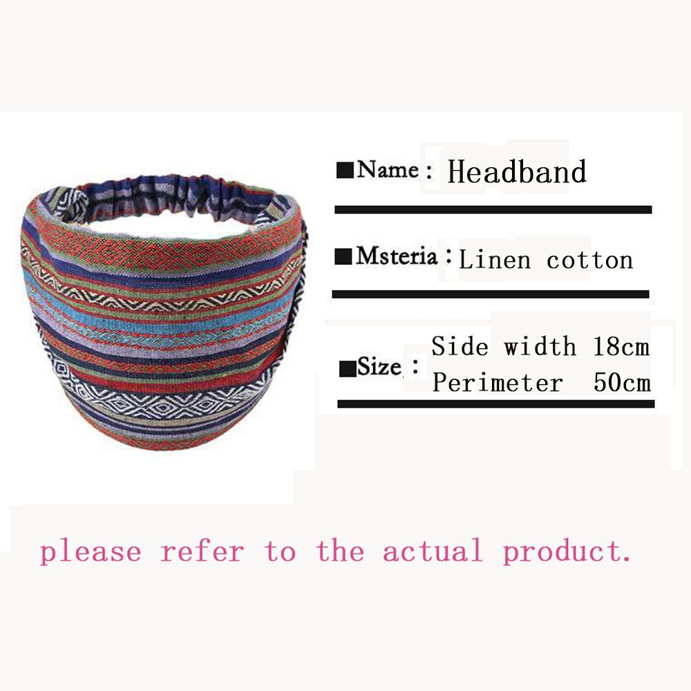 Stil pannband randig hårsjal bred huvudband turban tyg bomull trend elastiska hårband för kvinnor flickor