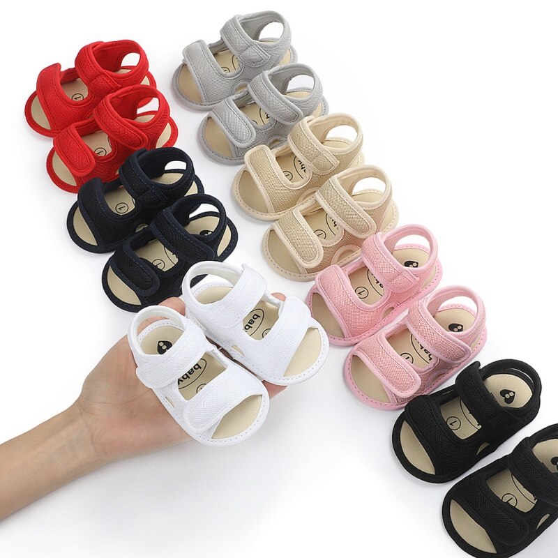 Sandales d'été antidérapantes respirantes pour bébés garçons et filles de 0 à 18 mois, chaussures à semelles souples creuses